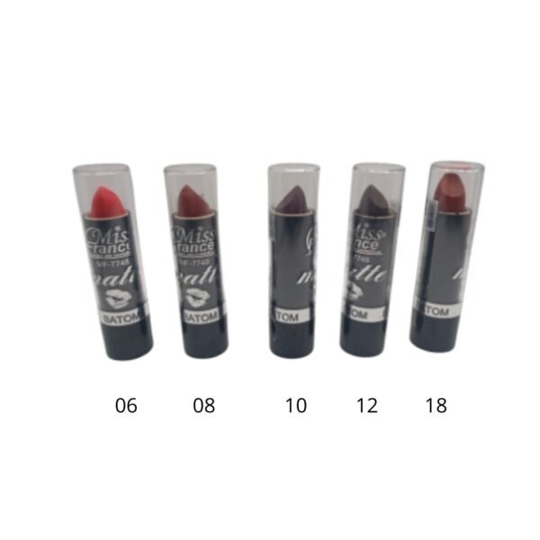 Batom Bastão Matte Lipstick Mf-7748 Miss France - Image 2
