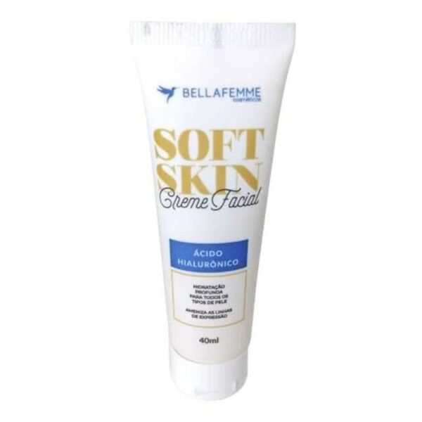 Creme Facial Ácido Hialurônico Soft Skin Bella Femme