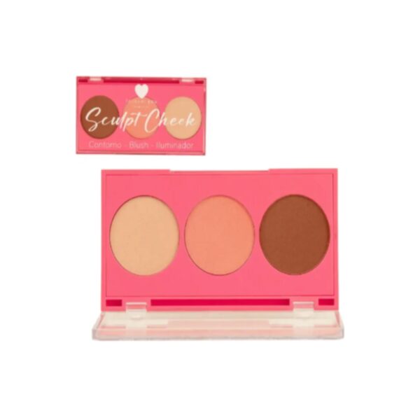 Paleta Contorno Blush Iluminador Sculpt Cheek Forever You - Image 3