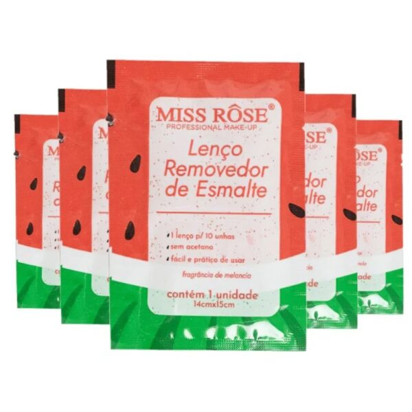 Lenço Removedor De Esmalte Melancia Miss Rôse