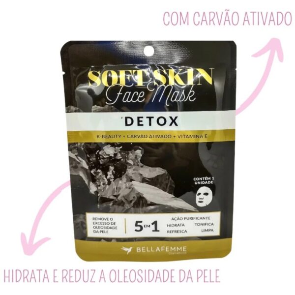 Máscara Detox 5 Em 1 Soft Skin Face Mask Bella Femme - Image 3