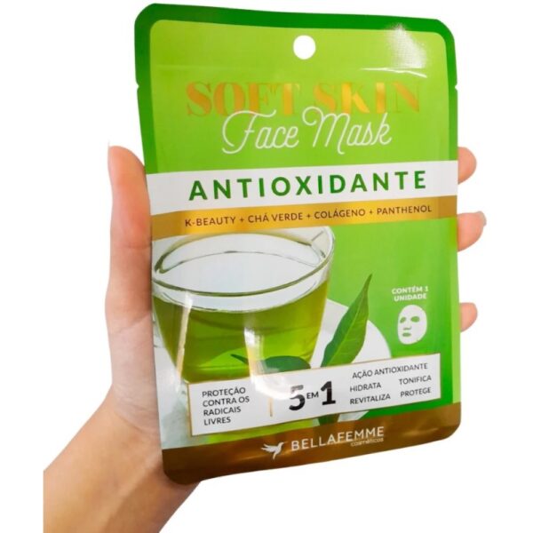 Máscara Facial Antioxidante 5 Em 1 Soft Skin Face Mask Bella Femme - Image 3