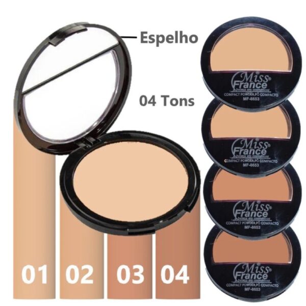 Pó Compacto Silky Touch Powder Mf-8653 Miss France - Image 3
