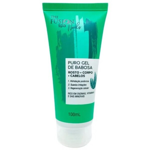 Puro Gel De Babosa Para Rosto + Corpo + Cabelo The Fusion Spa Nails - Image 4