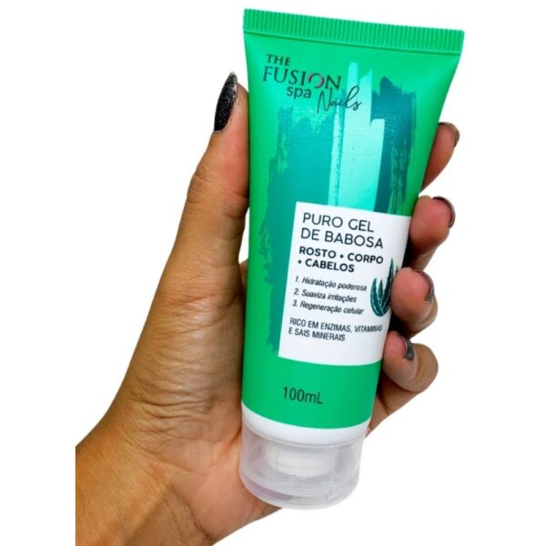 Puro Gel De Babosa Para Rosto + Corpo + Cabelo The Fusion Spa Nails - Image 2